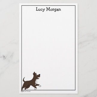 Custom Staffy Lab Cute Dog Art Stationery