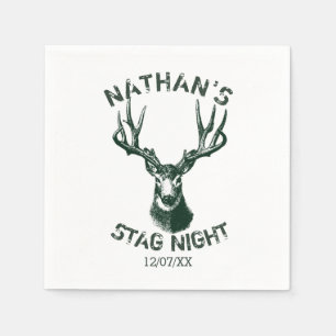 Custom Stag Night Antlers Napkin