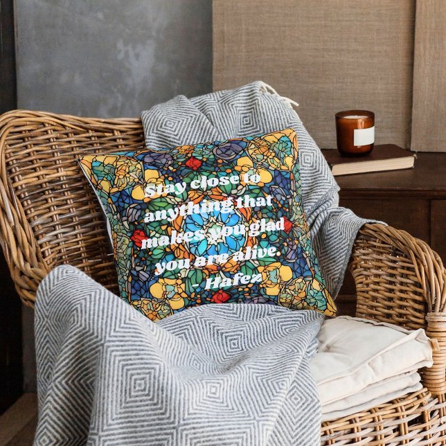 Custom Stained Glass Mosaic Pattern Persian Gifts Cushion (Custom Stained Glass Mosaic Pattern Persian Gifts)