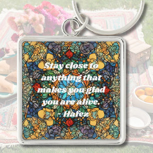 Custom Stained Glass Mosaic Pattern Persian Gifts Key Ring