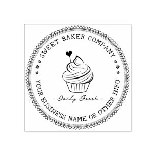 Custom Stamp Rubber   Elegant Homemade Bakery Logo