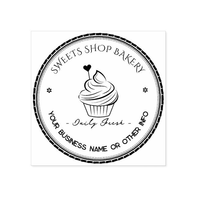 Custom Stamp Rubber | Elegant Homemade Bakery Logo (Imprint)