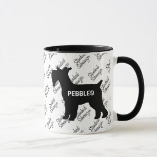 CUSTOM Standard Schnauzer Dog Silhouette Mug