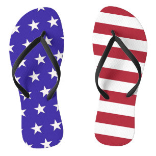 Custom Star and Stripes American Colours Thongs