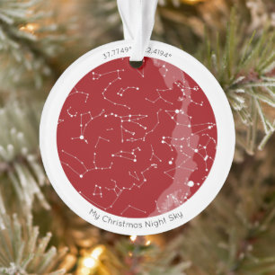 Custom Star Map - Acrylic Christmas Ornament 