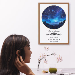 Custom Star Map Poster - Anniversary, Wedding Date