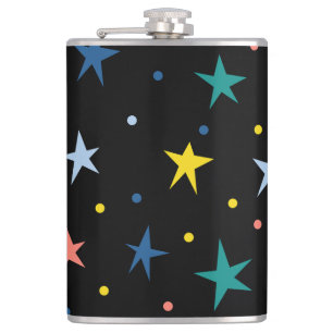 Custom Star Pattern Beer & Wine Flask