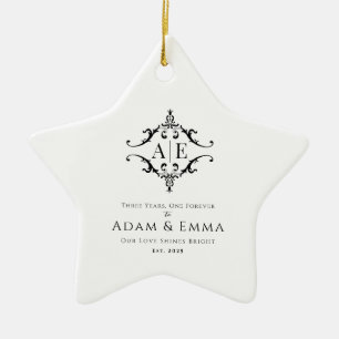 Custom Star-Shaped Ornament Gift for Newlyweds