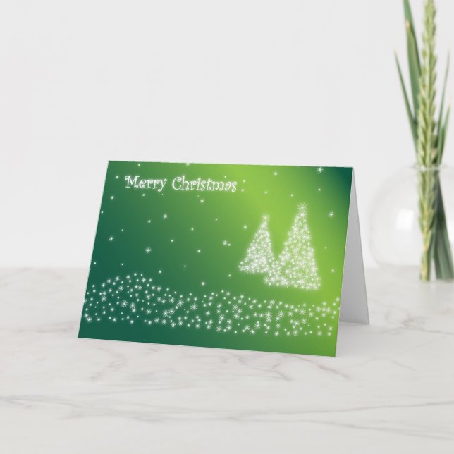 Custom STARRY MERRY CHRISTMAS SEASON'S GREETING Holiday Card (Front)