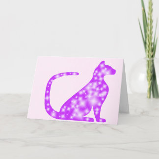 Custom Starry Purple CrystalKatz Geeetings Card