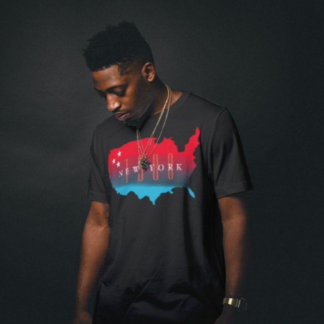 Custom State and Year of Birth USA Map T-Shirt (Creator Uploaded)