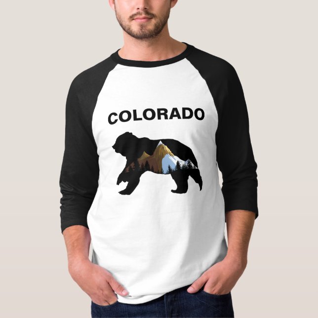 Custom State Name T-Shirt with Bear Silhouette (Front)