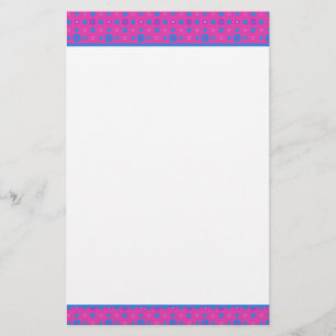 Custom Stationery, Notepaper Magenta Magic Pattern Stationery