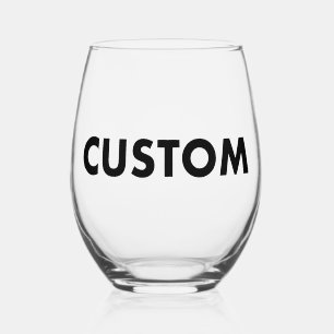 Custom Stemless Wine Glass Blank Template - 16oz