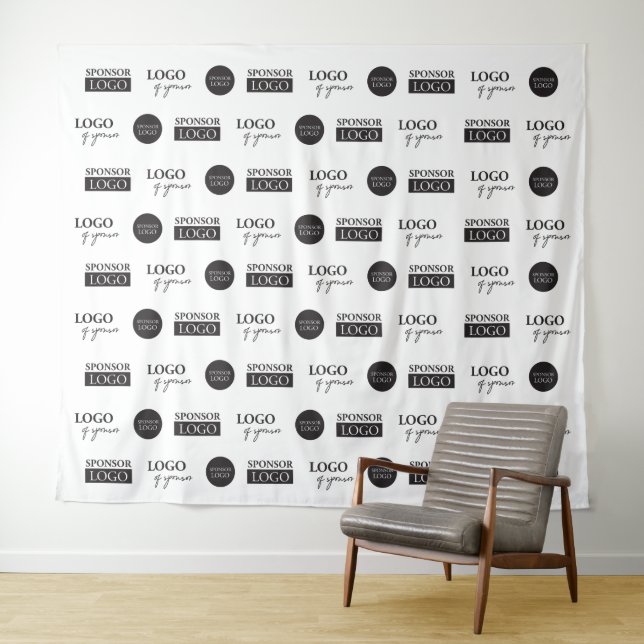 Custom step and repeat Company Sponsor logos Tapestry (In Situ (Horizontal))