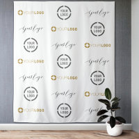 Custom Step & Repeat Three Logo Event Backdrop