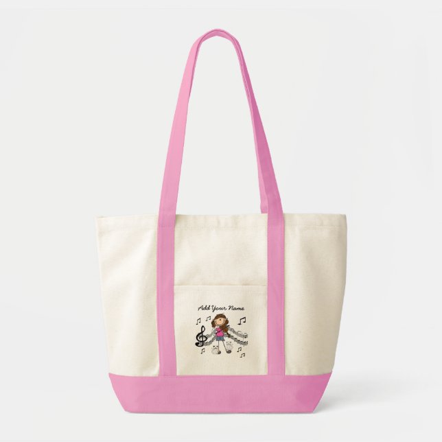 Custom Stick Figure Violin Player Bag (Front)