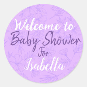 Custom Sticker Baby Shower