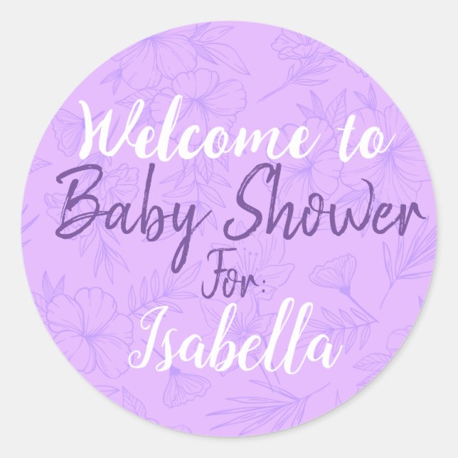 Custom Sticker Baby Shower (Front)