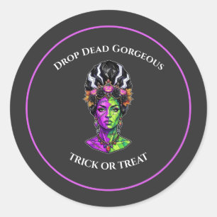 Custom Sticker Neon Halloween Bride Moro