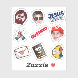 Custom stickers with photo and name