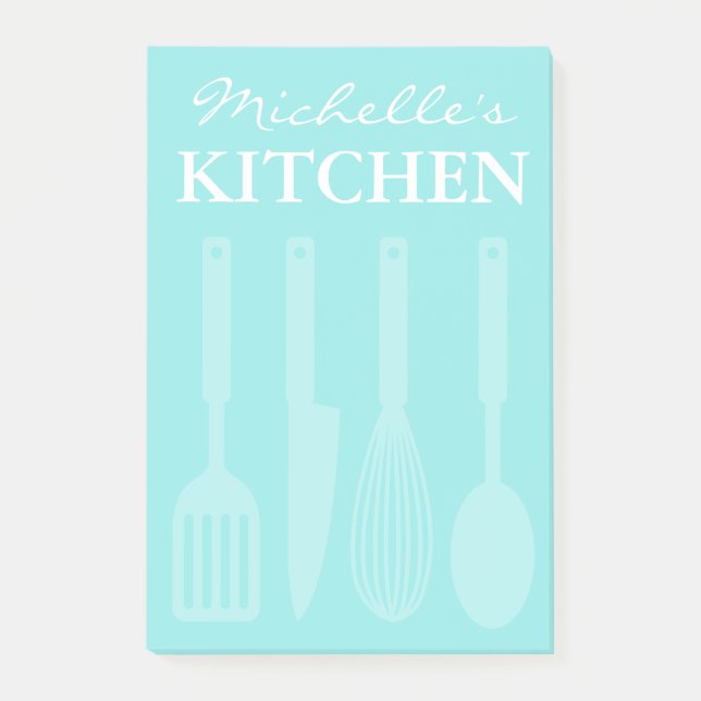 Custom sticky notes with kitchen cooking utensils (Front)
