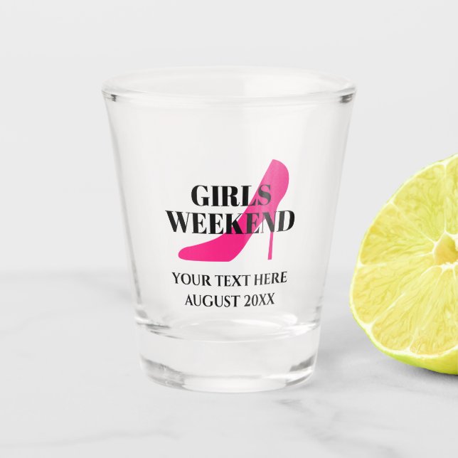 Custom stiletto shoe shot glass for girls weekend  (Front)