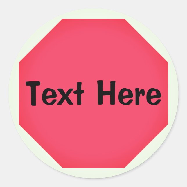 Custom Stop Sign Emoji Classic Round Sticker (Front)