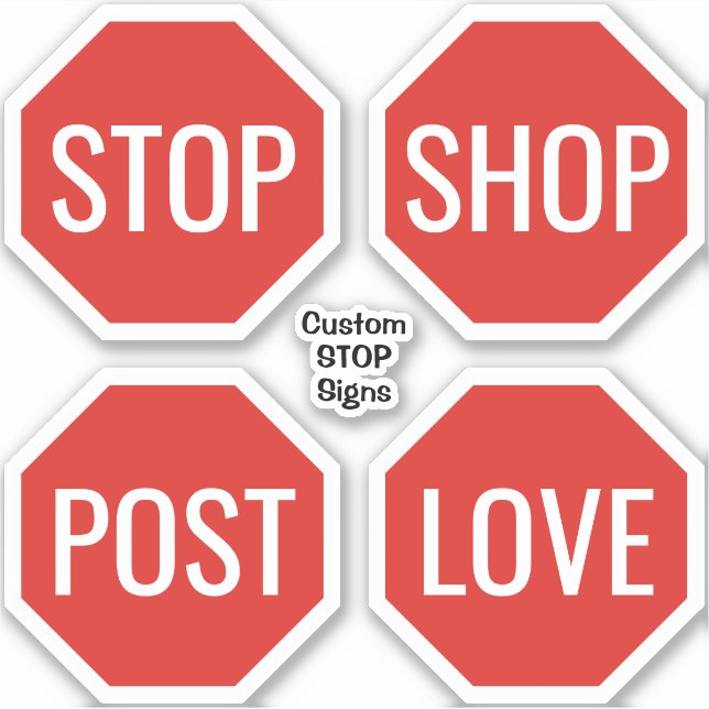 Custom STOP Sign Stickers (Front)