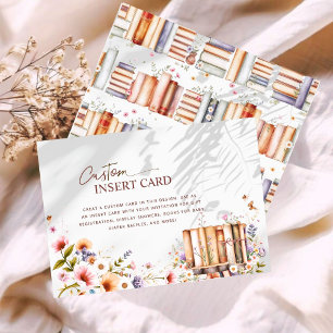 Custom Storybook Wildflower Bridal Shower Enclosure Card