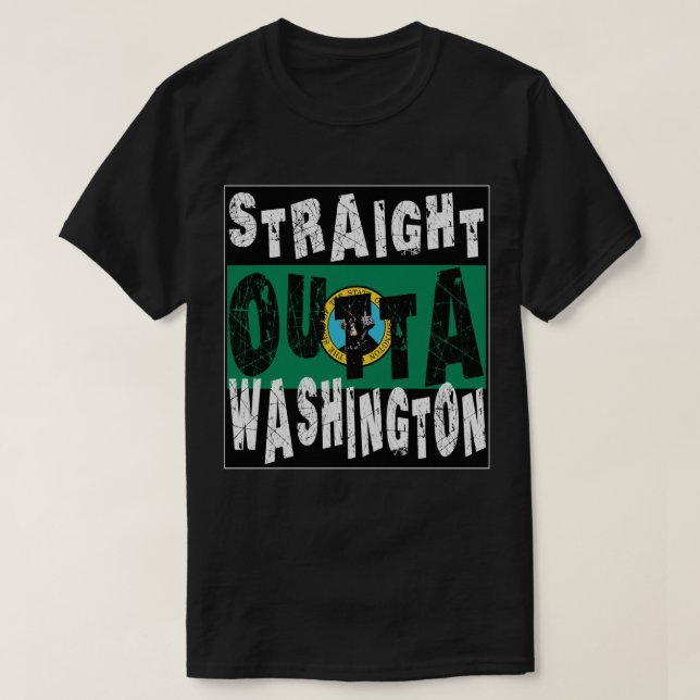 CUSTOM Straight Outta Washington Meme Tee (Design Front)