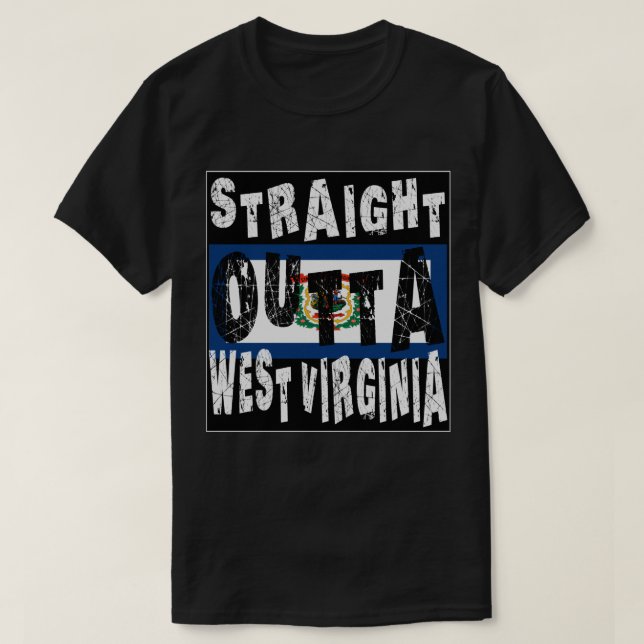 CUSTOM Straight Outta West Virginia Meme Tee (Design Front)