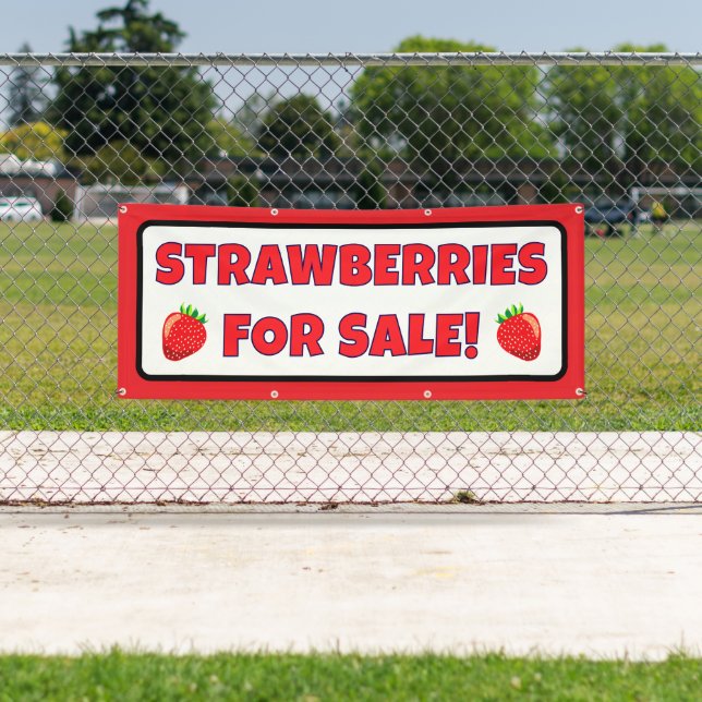 Custom Strawberries For Sale Banner (Insitu)