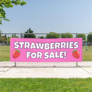 Custom Strawberries For Sale Banner