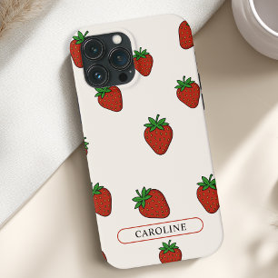 Custom Strawberry Beige iPhone 13 Pro Max Case
