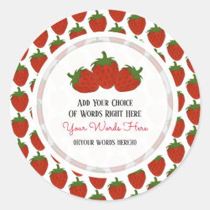 Custom Strawberry Classic Round Sticker