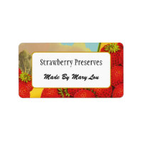 Custom Strawberry Crate Art Canning Labels
