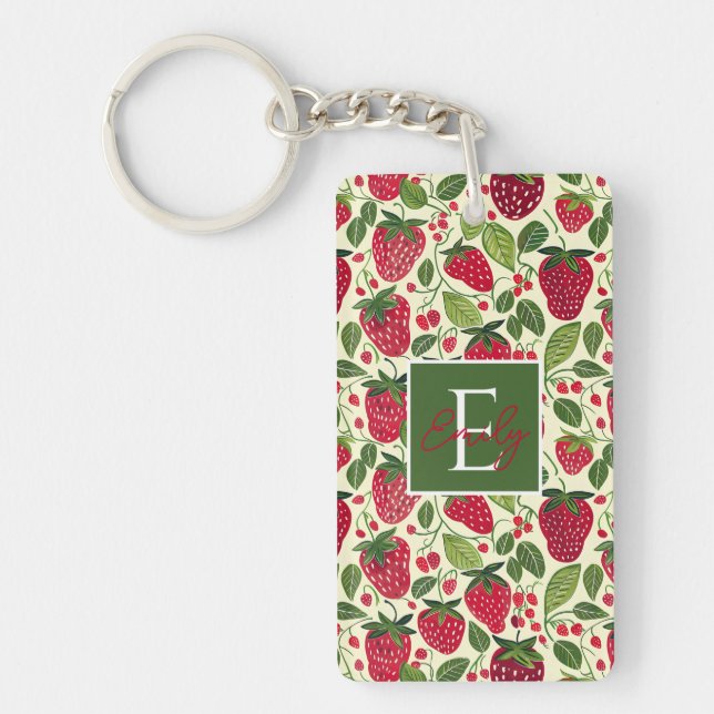 Custom Strawberry  Keychain (Front)