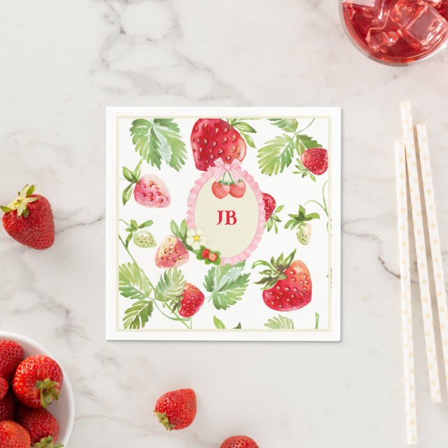 Custom Strawberry  Napkin (Insitu)