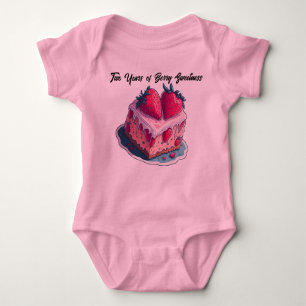 Custom Strawberry pun 2 Years of Berry Sweetness  Baby Bodysuit