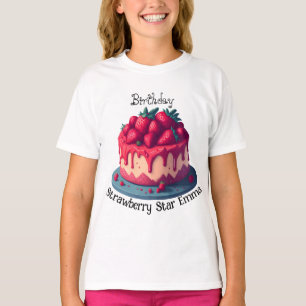 Custom Strawberry Star Birthday T-Shirt