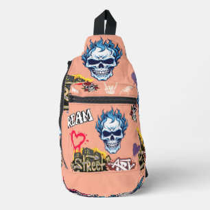 Custom streetart Graffiti Dreamy romantic pink Sling Bag