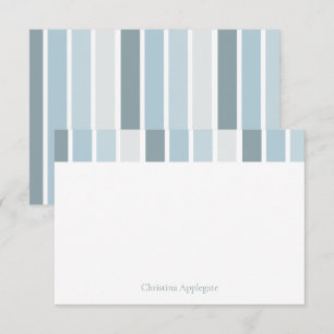 Custom Striped Blue Baby Boy Shower Thank You Card