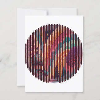 Custom Striped Circle Fantasy Postcard