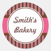 Custom Striped Vintage Sticker