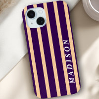 Custom Stripes Beige Dark Purple