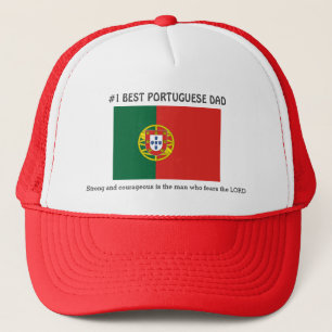 Custom Strong Courageous PORTUGUESE DAD Trucker Hat
