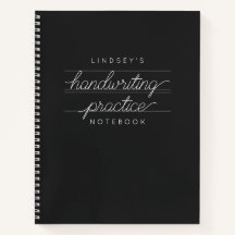 Custom Student Handwriting Practice Notebook