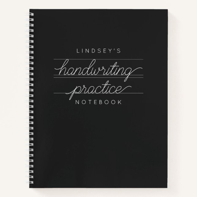 Custom Student Handwriting Practice Notebook (Front)