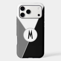 Custom Stylish Black & white aesthetic monogrammed